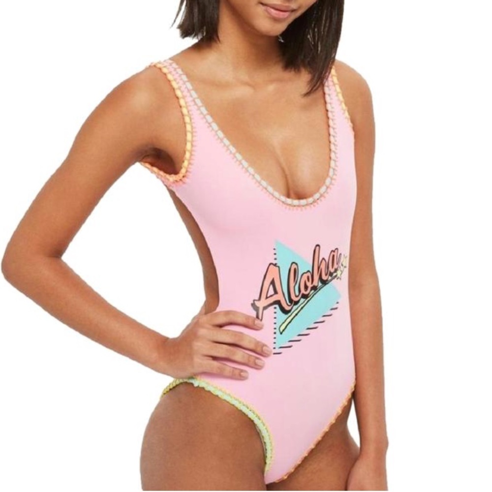 TOPSHOP - NEVER WORN. Aloha one-piece swimsuit